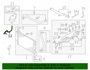 Conductă sistem de răcire Hyundai Santa FE Sport 13-18 3.3, 2.4