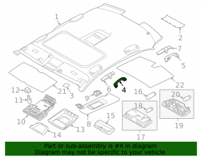 Ручка потолка передняя левая BMW 5 F10 11-16 серая
