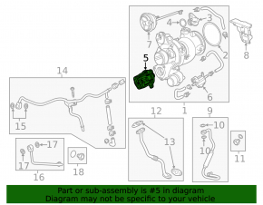 Electrovalvă de control al turbocompresorului Chevrolet Malibu 16-25 1.5T