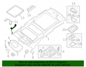 Ручка потолка задняя левая Nissan Pathfinder 13-20 серая