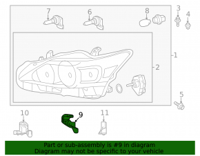 Suport far dreapta, interior superior, halogen Lexus CT200h 11-17