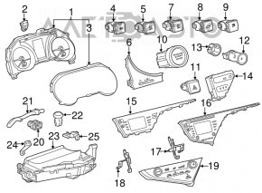 Монитор, дисплей Toyota Camry v70 18-19 полез хром