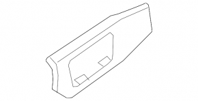 Ornamente laterale stânga față pentru Audi A5 F5 18-25, lemn de nuc maro, elemente de fixare rupte