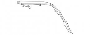 Накладка крышки багажника левая Mercedes C-class W205 15-21 на кузове