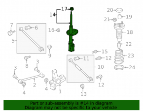 Амортизатор задний левый Toyota Venza 09-15 FWD