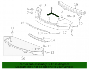 Suport bara spate, dreapta exterior, Acura MDX 22-26