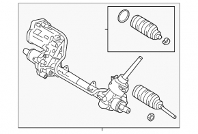 Рейка рулевая Ford Edge 19-24 электро R21, без тяг