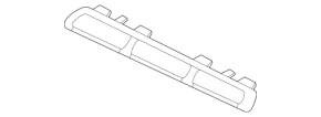 Молдинг решетки радиатора grill левый Mercedes W167 GLE 350 450 20-23 хром, AMG pkg