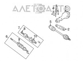 Кронштейн редуктора Subaru Outback 15-19