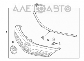 Решетка радиатора grill со значком Toyota Camry v50 12-14 usa SE
