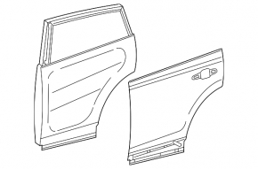 Дверь в сборе задняя левая Toyota Rav4 19-25
