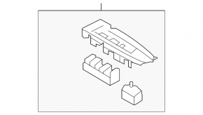 Управление стеклоподъемником передним левым Kia Forte 19-24 auto с управлением зеркалами и черной накладкой