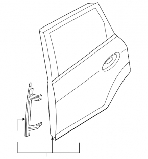Дверь голая задняя левая Ford C-max MK2 13-18