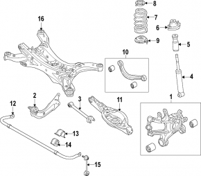 Опора амортизатора задняя левая Mazda 3 14-18 BM