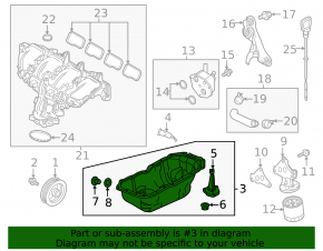 Поддон масляный ДВС Mazda CX-9 16-23 2.5T