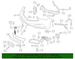 Suport senzor parcare bară față dreapta Acura TLX 18-20 A-SPEC