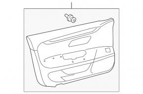 Обшивка двери карточка передняя правая VW CC 08-16 черн