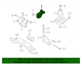 Подушка двигателя центральная Subaru Outback 10-12 2.5