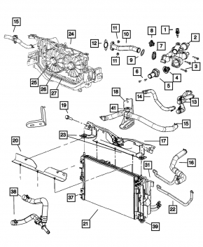 Дефлектор радиатора верхний Jeep Patriot 11-17