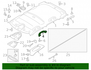 Ручка потолка левая Mini Cooper Countryman R60 10-16 сер