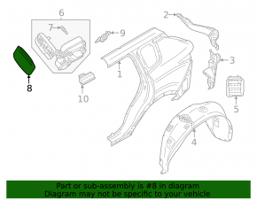 Лючок бензобака Mitsubishi Outlander 22-26