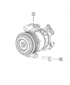 Compresorul de aer condiționat al Jeep Renegade 15- 2.4