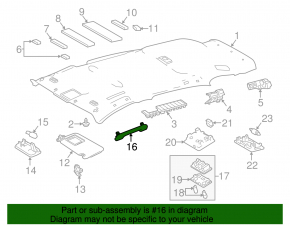 Mâner plafon spate stânga pentru Toyota Rav4 2013-2018, gri, zgârieturi