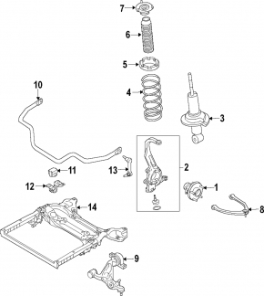Цапфа передняя правая Infiniti G25 G35 G37 4d 06-12 AWD