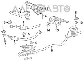 Выпускная трасса с бочкой правая Chrysler 300 11-14 3.6