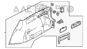 Обшивка арки правая VW Tiguan 18-19 черная под 3 ряда