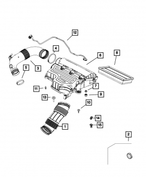 Воздухоприемник Jeep Renegade 19-23 1.3T
