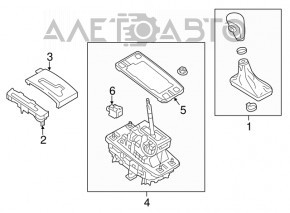 Ручка КПП Audi A6 C7 16-18 рест коричневая, царапины