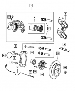 Диск тормозной задний левый Jeep Grand Cherokee WK2 11-20 Code bry