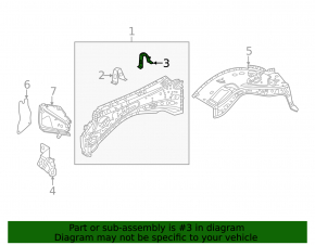 Кронштейн верхний передний фартука крыла правого Toyota Sequoia 22-26