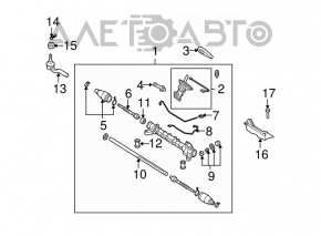 Рейка рулевая Mazda3 2.3 03-09 тип 1