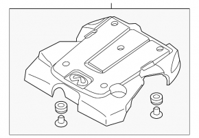 Накладка двигателя Infiniti G35 4d 08-08