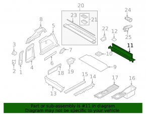 Накладка проема багажника BMW X5 F15 14-18 черная