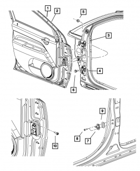 Дверь в сборе передняя левая Jeep Compass 11-16