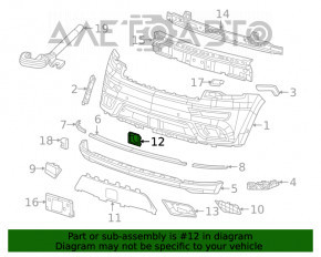 Обрамление радара под молдинги Jeep Grand Cherokee WK2 17-21