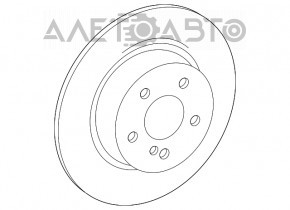 Диск тормозной задний правый Mercedes W167 GLE 350 450 20-26 345мм