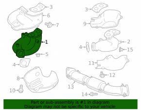 Коллектор выпускной правый Subaru Impreza WRX GH 08-14 2.5T