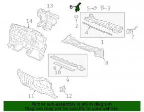 Garnitura grila stergatorului de parbriz dreapta Honda CRV 12-16 fixare rupta