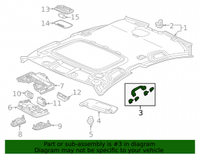 Ручка потолка передняя левая Acura ILX 13-18 серая