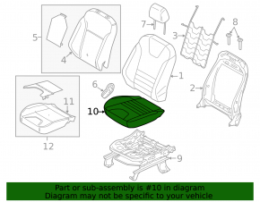 Пассажирское сидение Ford Escape MK3 13-15 без airbag, механич, ткань черн-серое,под химчист