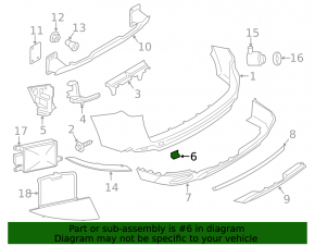 Заглушка буксировочного крюка заднего бампера левая BMW X5 F15 14-18