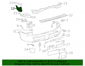 Крепление заднего бампера правое Toyota Land Cruiser 24-26