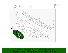 Эмблема решетки радиатора grill Kia Sorento 14-15