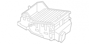 Buzunar de box al consolei centrale cu suporturi pentru pahare Mercedes GLS-class X166 13-19 negru
