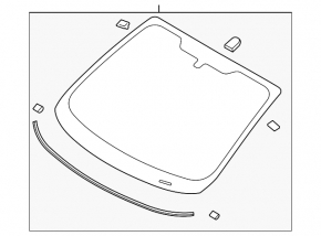 Лобовое стекло Ford Fiesta 11-19