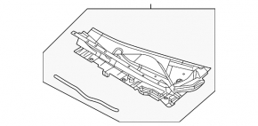 Решетка дворников пластик левая Mazda CX-50 23-26